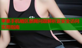 苹果手机暗区禁网问题解析及安全访问实用指南