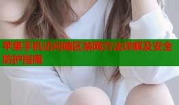 苹果手机访问暗区禁网方法详解及安全防护指南