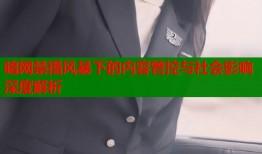 暗网禁播风暴下的内容管控与社会影响深度解析