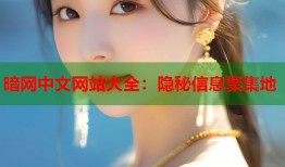 暗网中文网站大全：隐秘信息聚集地