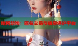 暗网禁呦：匿名交易与信息保护平台