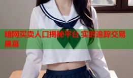 暗网买卖人口揭秘平台 实时追踪交易黑幕