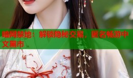 暗网禁地：解锁隐秘交易，匿名畅游中文黑市
