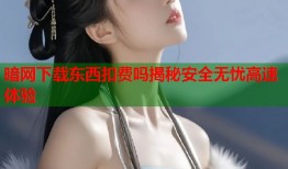 暗网下载东西扣费吗揭秘安全无忧高速体验