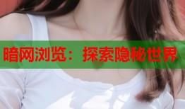 暗网浏览：探索隐秘世界