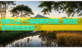 按网入口：一站式解决方案，轻松管理您的在线业务