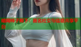 暗网柿子殿下：匿名社交与信息共享平台