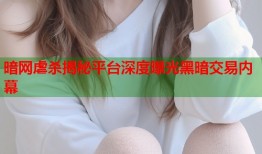 暗网虐杀揭秘平台深度曝光黑暗交易内幕