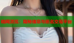 暗网浏览：隐秘信息与匿名交易平台