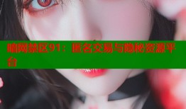 暗网禁区91：匿名交易与隐秘资源平台