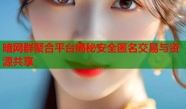 暗网群聚合平台揭秘安全匿名交易与资源共享