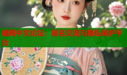 暗网中文论坛：匿名交流与隐私保护平台