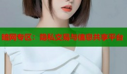 暗网专区：隐私交易与信息共享平台