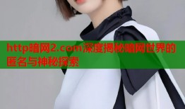http暗网2.com深度揭秘暗网世界的匿名与神秘探索