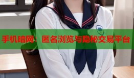手机暗网：匿名浏览与隐秘交易平台