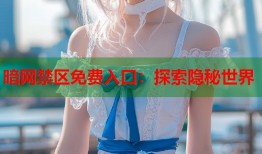 暗网禁区免费入口：探索隐秘世界