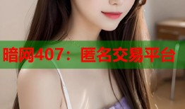 暗网407：匿名交易平台