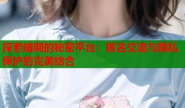 探索暗网的秘密平台：匿名交流与隐私保护的完美结合