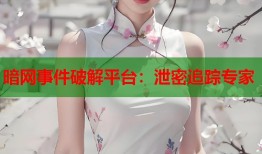 暗网事件破解平台：泄密追踪专家
