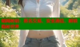 暗网秘钥：匿名交易、安全通信，解锁隐秘世界