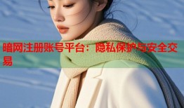 暗网注册账号平台：隐私保护与安全交易