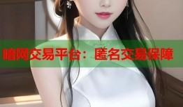 暗网交易平台：匿名交易保障