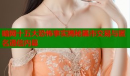 暗网十五大恐怖事实揭秘黑市交易与匿名通信内幕