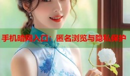 手机暗网入口：匿名浏览与隐私保护
