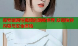 探索暗网性视频的隐秘世界 发现独特内容与安全体验