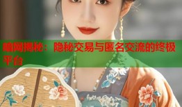 暗网揭秘：隐秘交易与匿名交流的终极平台