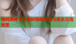 暗网揭秘平台揭秘隐秘交易与匿名交流秘密