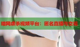暗网虐杀视频平台：匿名直播与交易