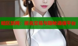 暗区禁网：匿名交易与隐秘通信平台