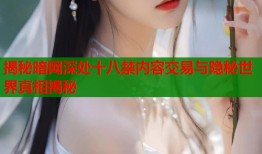 揭秘暗网深处十八禁内容交易与隐秘世界真相揭秘
