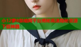 小12萝8禁暗网平台揭秘高速隐秘资源下载神器
