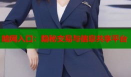 暗网入口：隐秘交易与信息共享平台