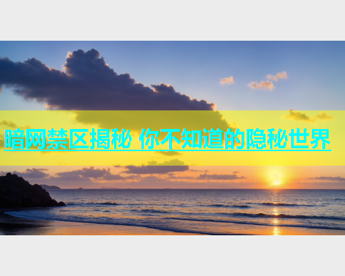 暗网禁区揭秘 你不知道的隐秘世界