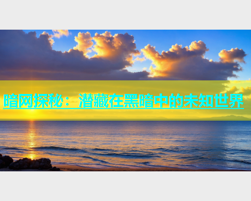 暗网探秘：潜藏在黑暗中的未知世界