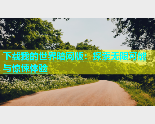 下载我的世界暗网版：探索无限可能与惊悚体验