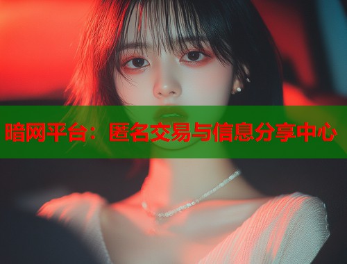 暗网平台：匿名交易与信息分享中心