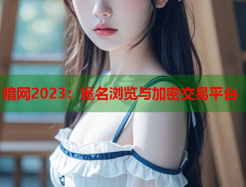 暗网2023：匿名浏览与加密交易平台