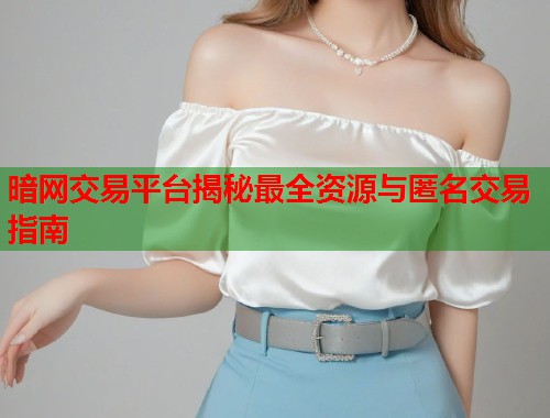 暗网交易平台揭秘最全资源与匿名交易指南
