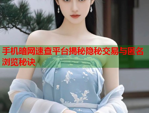 手机暗网速查平台揭秘隐秘交易与匿名浏览秘诀