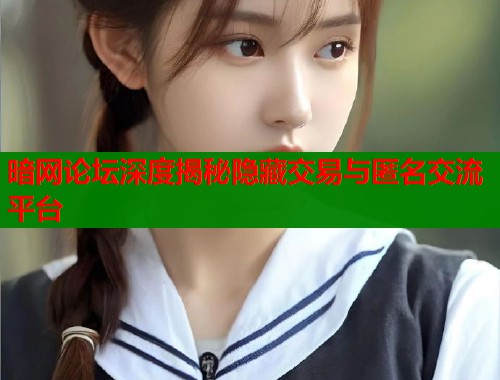 暗网论坛深度揭秘隐藏交易与匿名交流平台
